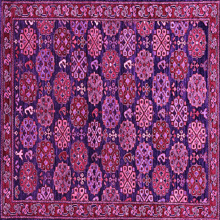 Square Machine Washable Oriental Pink Industrial Rug, wshurb2306pnk