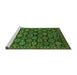 Sideview of Machine Washable Oriental Green Industrial Area Rugs, wshurb2306grn