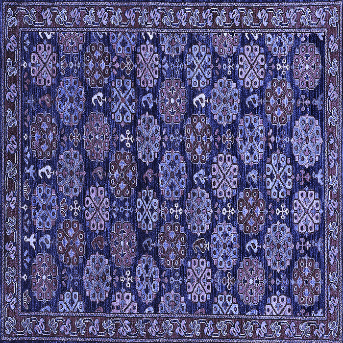 Square Oriental Blue Industrial Rug, urb2306blu