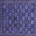 Square Oriental Blue Industrial Rug, urb2306blu