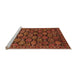 Sideview of Machine Washable Oriental Orange Industrial Area Rugs, wshurb2306org