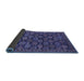 Sideview of Oriental Blue Industrial Rug, urb2306blu