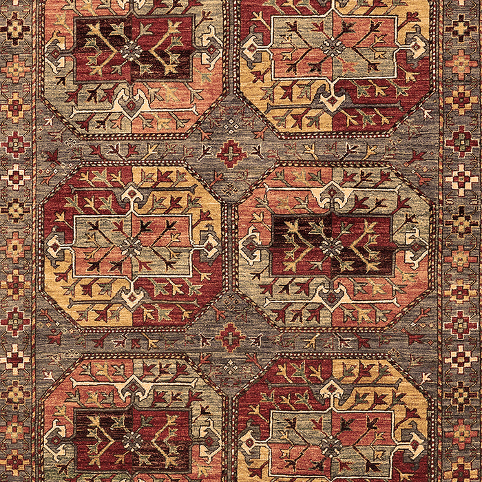 Machine Washable Oriental Brown Industrial Rug, wshurb2307brn