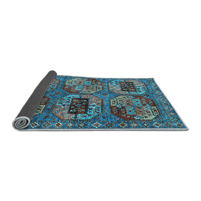 Sideview of Oriental Light Blue Industrial Rug, urb2307lblu