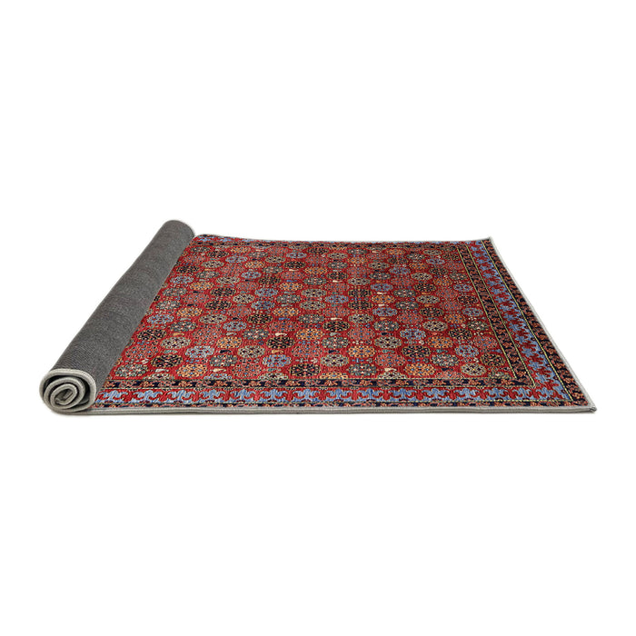 Sideview of Mid-Century Modern Cranberry Red Oriental Rug, urb2308
