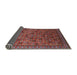 Sideview of Mid-Century Modern Cranberry Red Oriental Rug, urb2308