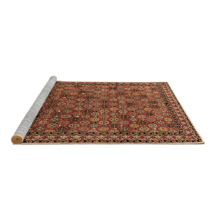 Sideview of Machine Washable Oriental Brown Industrial Rug, wshurb2308brn