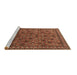 Sideview of Machine Washable Oriental Brown Industrial Rug, wshurb2308brn