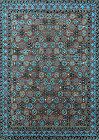 Oriental Light Blue Industrial Rug, urb2308lblu