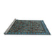 Sideview of Machine Washable Oriental Light Blue Industrial Rug, wshurb2308lblu