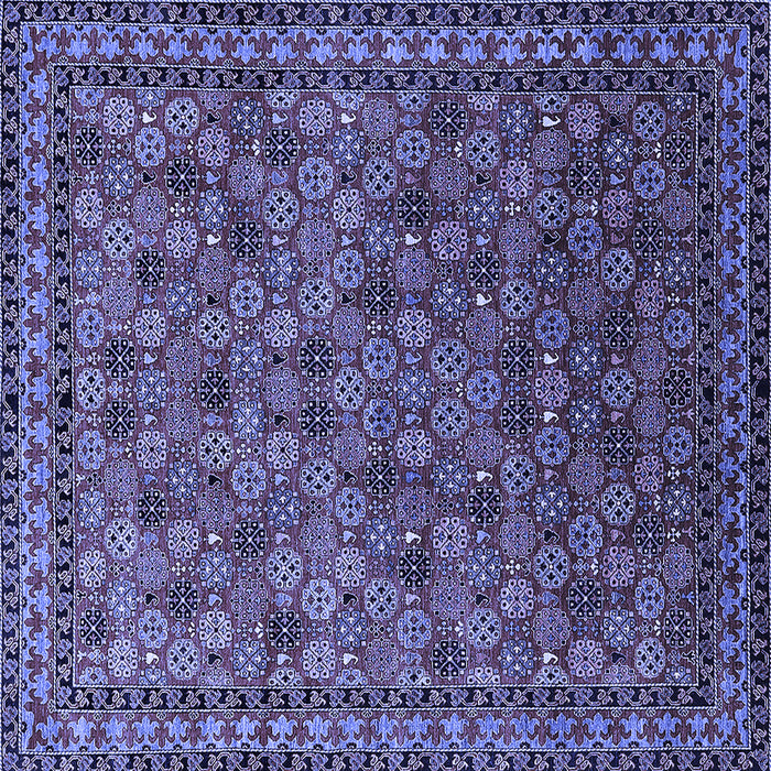 Square Oriental Blue Industrial Rug, urb2308blu