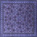 Square Oriental Blue Industrial Rug, urb2308blu