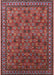 Mid-Century Modern Cranberry Red Oriental Rug, urb2308