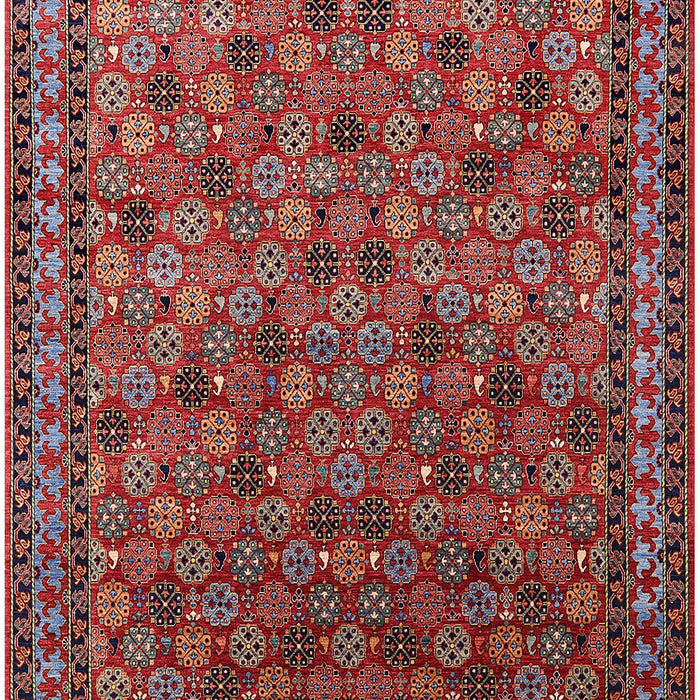 Mid-Century Modern Cranberry Red Oriental Rug, urb2308