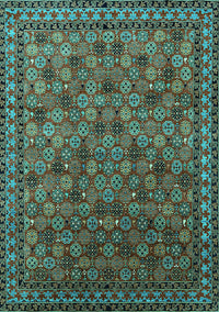 Oriental Turquoise Industrial Rug, urb2308turq