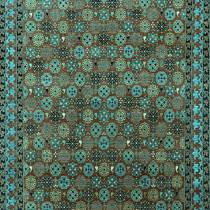 Oriental Turquoise Industrial Rug, urb2308turq