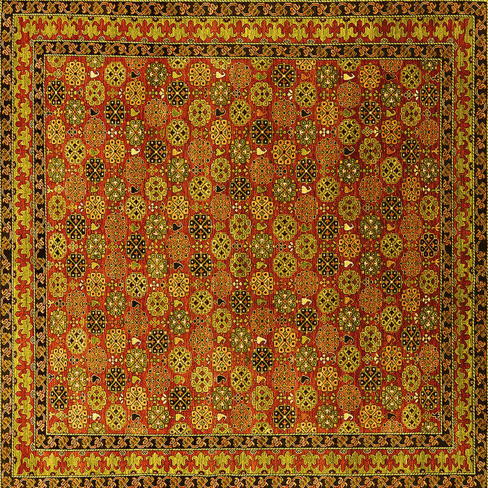 Square Oriental Yellow Industrial Rug, urb2308yw