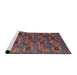 Sideview of Machine Washable Industrial Modern Saffron Red Rug, wshurb2309