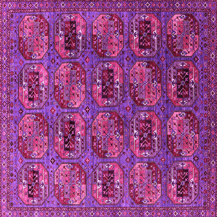 Square Machine Washable Oriental Pink Industrial Rug, wshurb2309pnk