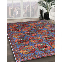 Mid-Century Modern Saffron Red Oriental Rug, urb2309