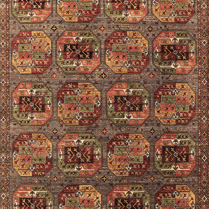 Machine Washable Oriental Brown Industrial Rug, wshurb2309brn