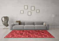 Machine Washable Oriental Red Industrial Rug, wshurb2309red