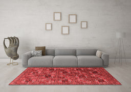 Industrial Red Washable Rugs