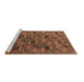 Sideview of Machine Washable Oriental Brown Industrial Rug, wshurb2309brn