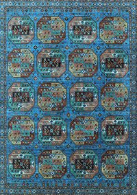 Oriental Light Blue Industrial Rug, urb2309lblu