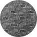 Round Oriental Gray Industrial Rug, urb2309gry