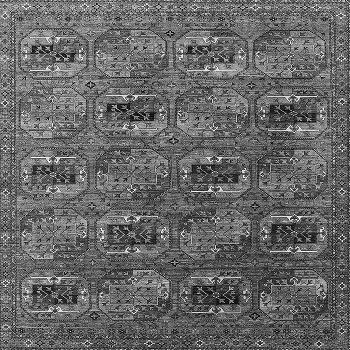 Square Machine Washable Oriental Gray Industrial Rug, wshurb2309gry
