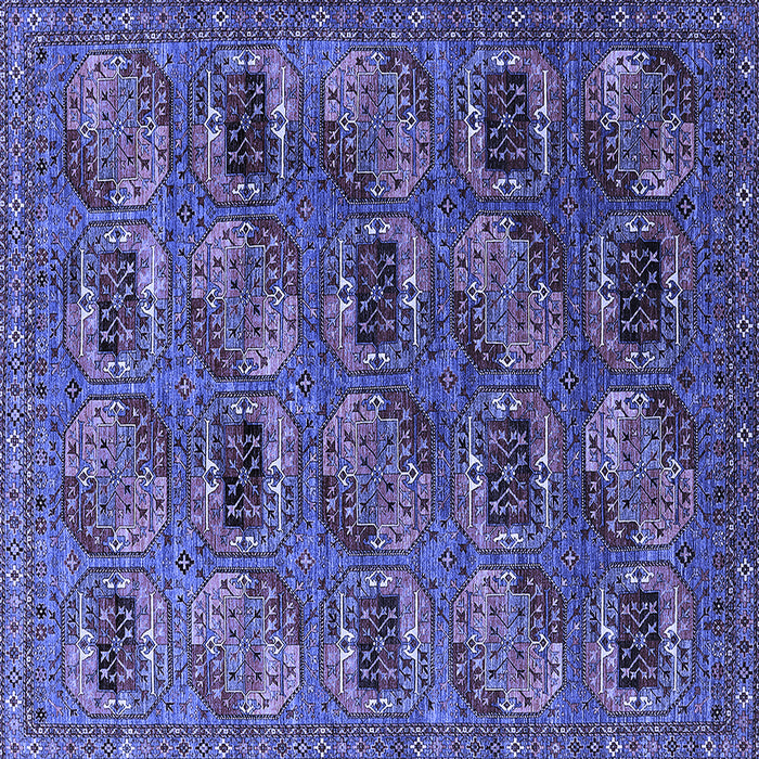 Square Oriental Blue Industrial Rug, urb2309blu