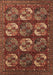 Machine Washable Oriental Brown Industrial Rug, wshurb2310brn