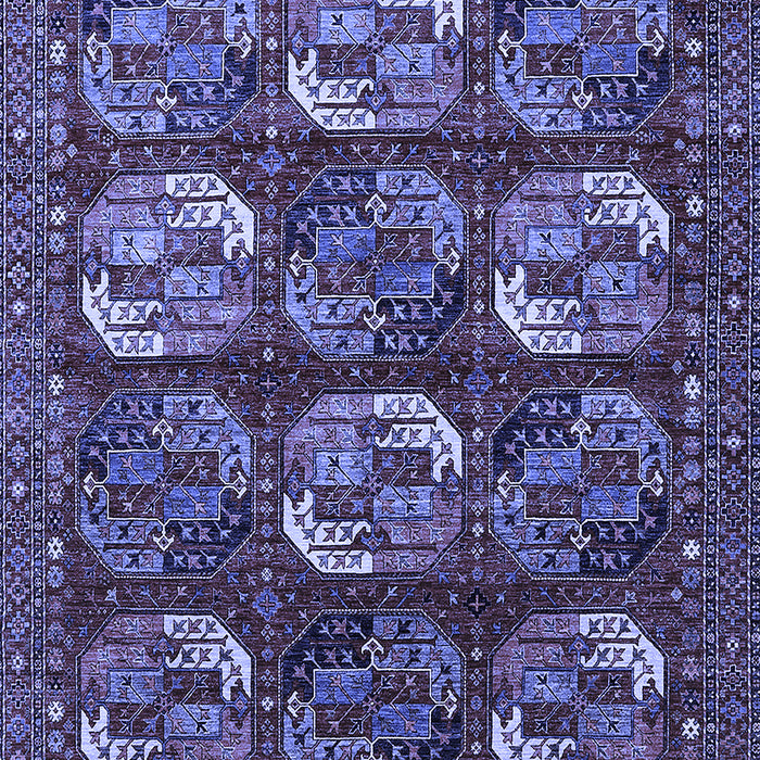 Machine Washable Oriental Blue Industrial Rug, wshurb2310blu