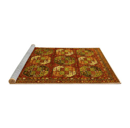 Sideview of Machine Washable Oriental Yellow Industrial Rug, wshurb2310yw