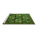 Sideview of Machine Washable Oriental Green Industrial Area Rugs, wshurb2310grn