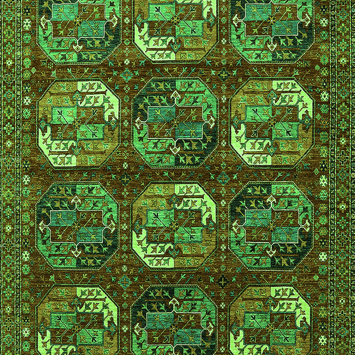 Machine Washable Oriental Green Industrial Area Rugs, wshurb2310grn