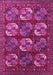 Machine Washable Oriental Pink Industrial Rug, wshurb2310pnk