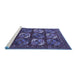 Sideview of Machine Washable Oriental Blue Industrial Rug, wshurb2310blu