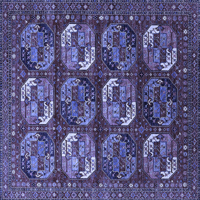 Square Oriental Blue Industrial Rug, urb2310blu