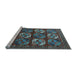 Sideview of Machine Washable Oriental Light Blue Industrial Rug, wshurb2310lblu