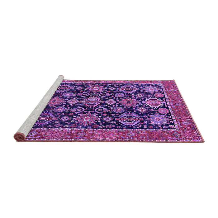 Sideview of Machine Washable Oriental Purple Industrial Area Rugs, wshurb2311pur