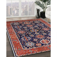 Mid-Century Modern Pink Oriental Rug, urb2311