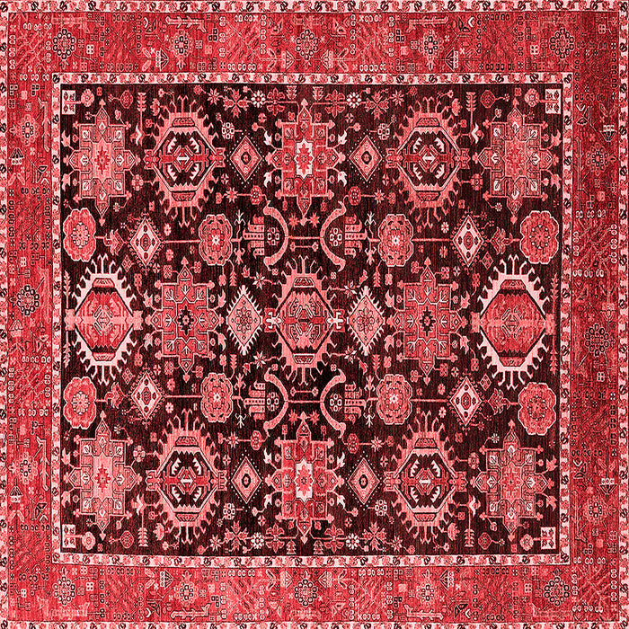 Machine Washable Oriental Red Industrial Rug, wshurb2311red
