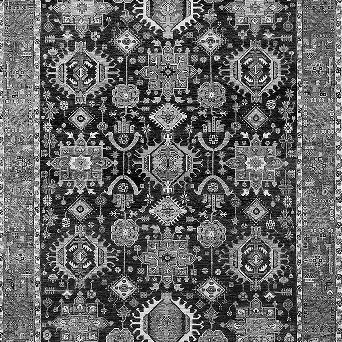 Machine Washable Oriental Gray Industrial Rug, wshurb2311gry