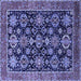 Square Oriental Blue Industrial Rug, urb2311blu