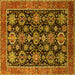 Square Oriental Yellow Industrial Rug, urb2311yw