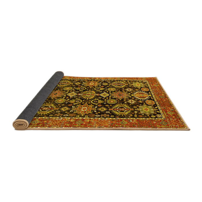 Sideview of Oriental Yellow Industrial Rug, urb2311yw