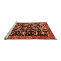 Sideview of Machine Washable Oriental Orange Industrial Area Rugs, wshurb2311org
