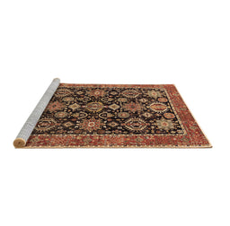 Sideview of Machine Washable Oriental Brown Industrial Rug, wshurb2311brn